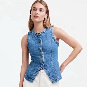 Madewell denim vest NWT size 00